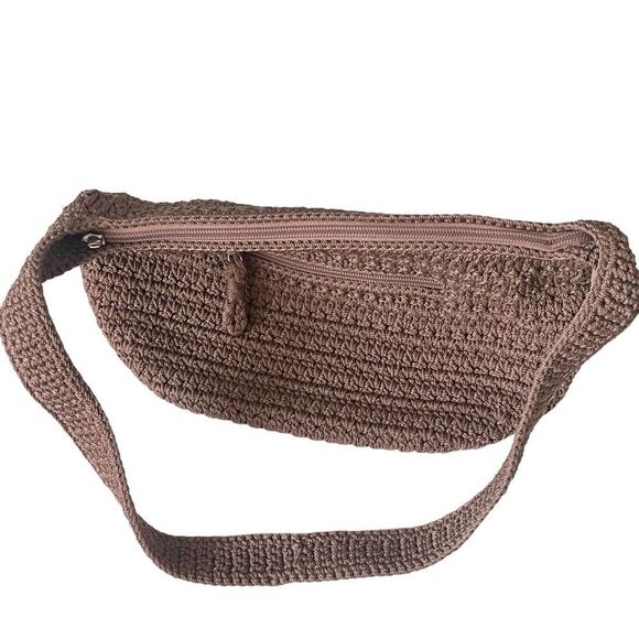 The Sak Woven Nutmeg Brown Zipper Top Small Handbag - Picture 4 of 16